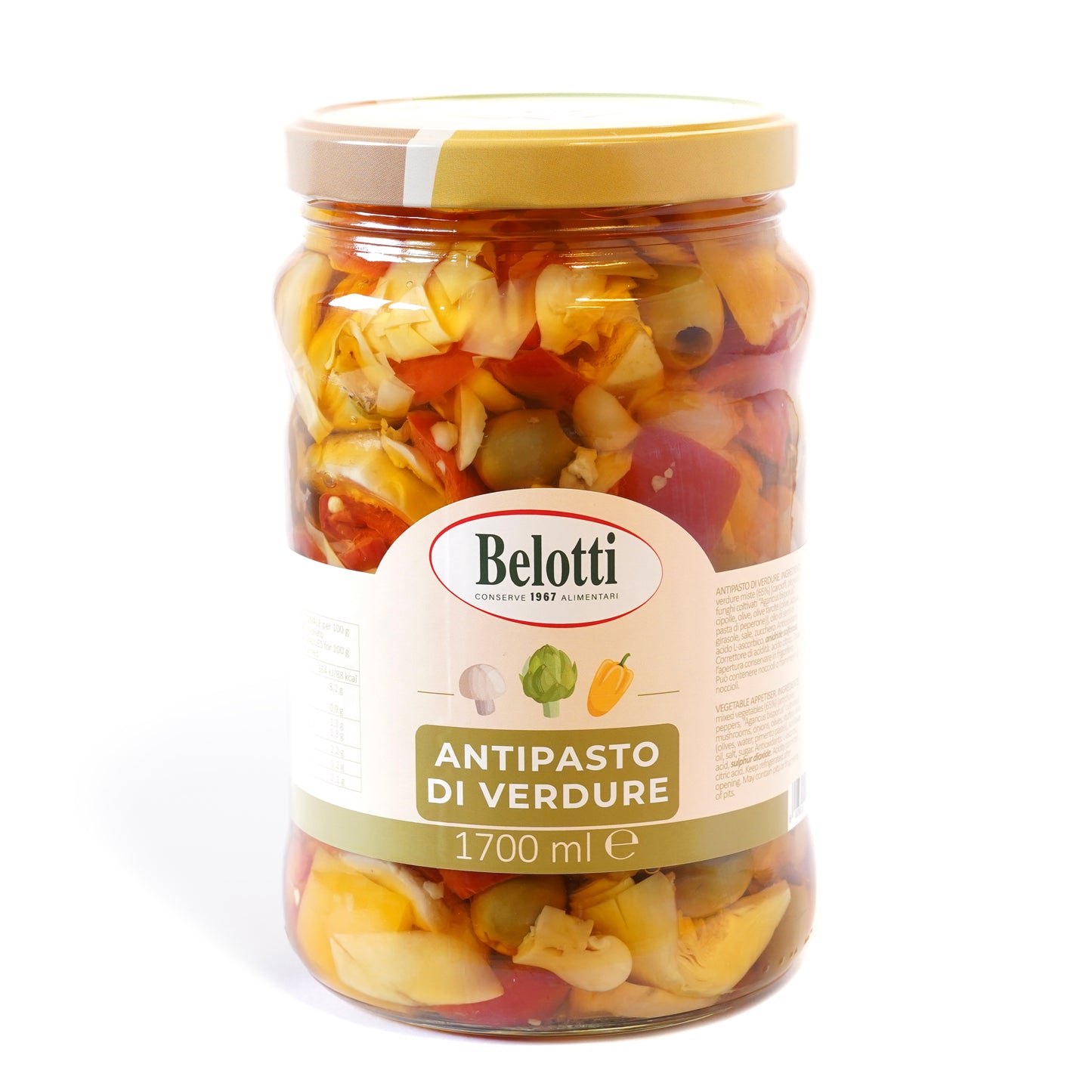 Antipasto di verdure sott'olio. Conserve alimentari, sott'olio e sottaceto.