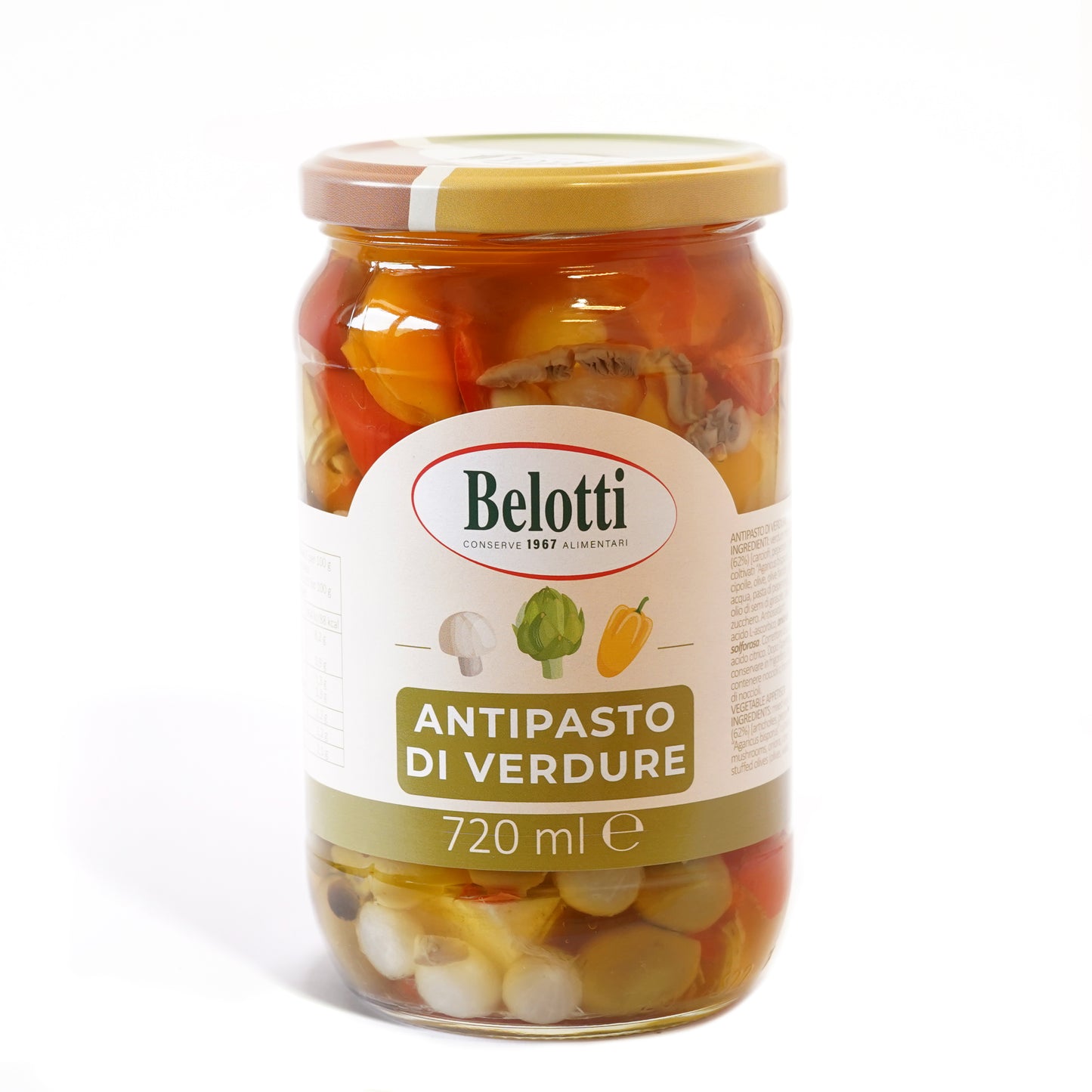 Antipasto di verdure sott'olio. Conserve alimentari, sott'olio e sottaceto.
