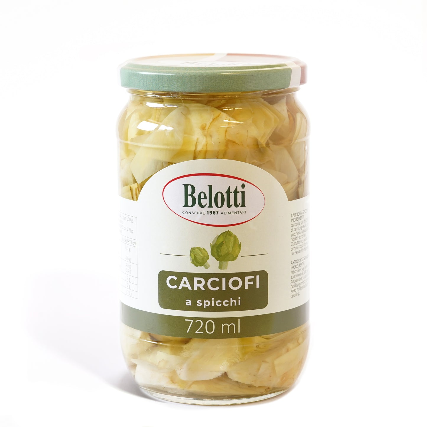Carciofi a spicchi sott'olio. Conserve alimentari sott'olio e sottaceto.