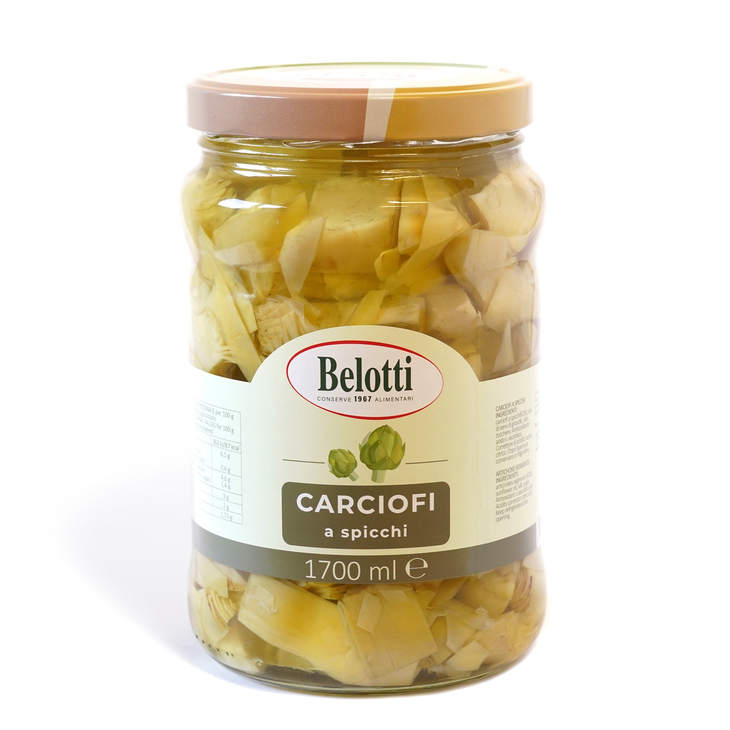 Carciofi a spicchi sott'olio. Conserve alimentari sott'olio e sottaceto.