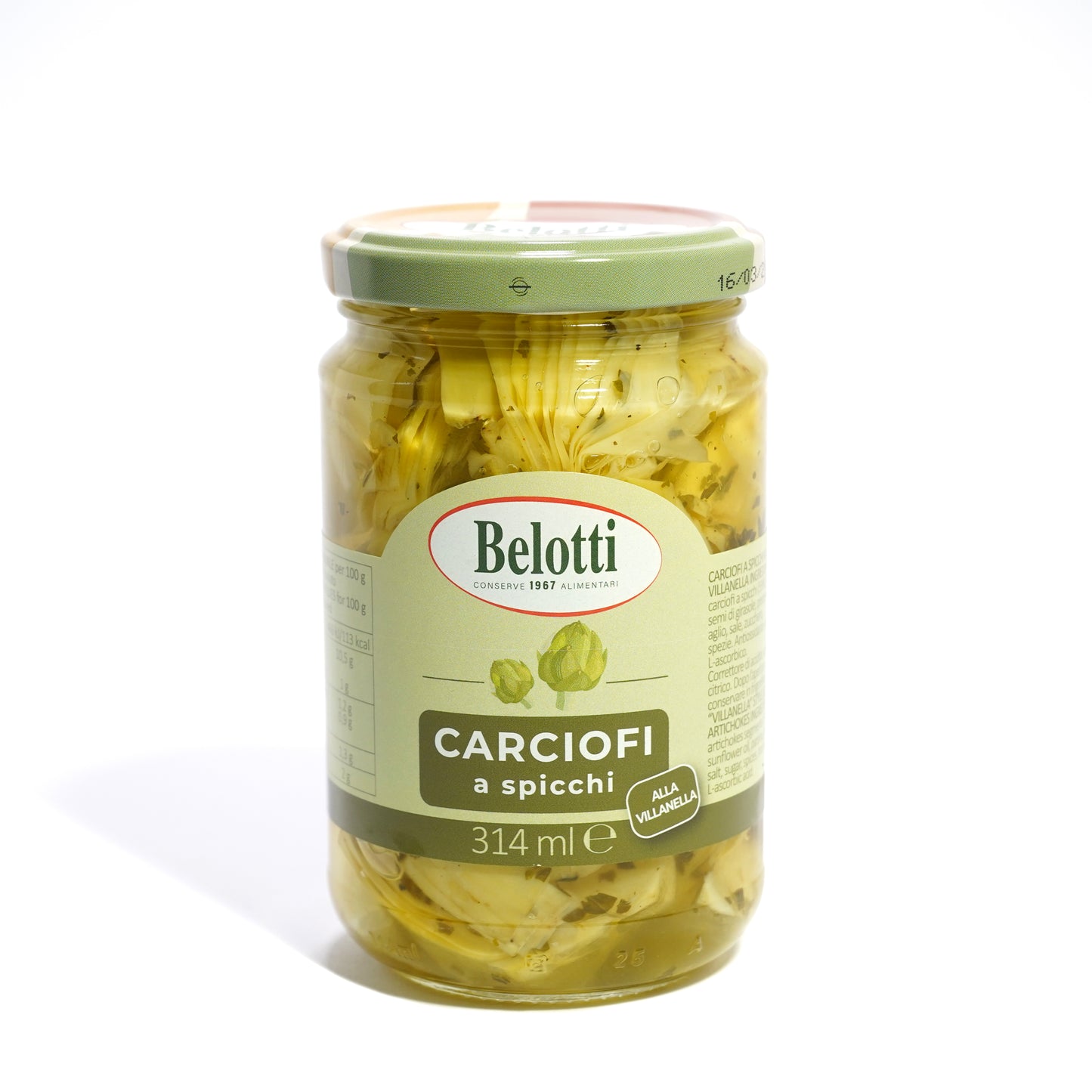 Carciofi a spicchi alla villanella. Carciofi a spicchi conditi. Carciofi a spicchi sott'olio. Conserve alimentari sott'olio e sottaceto.