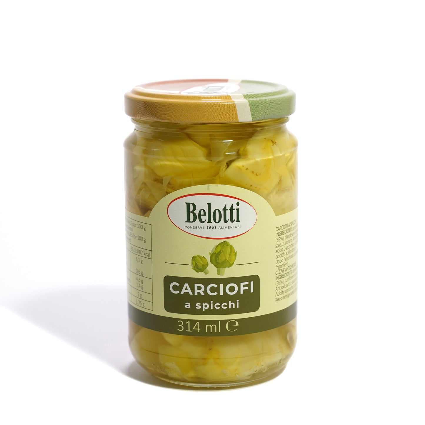 Carciofi a spicchi. Conserve alimentari sott'olio e sottaceto.