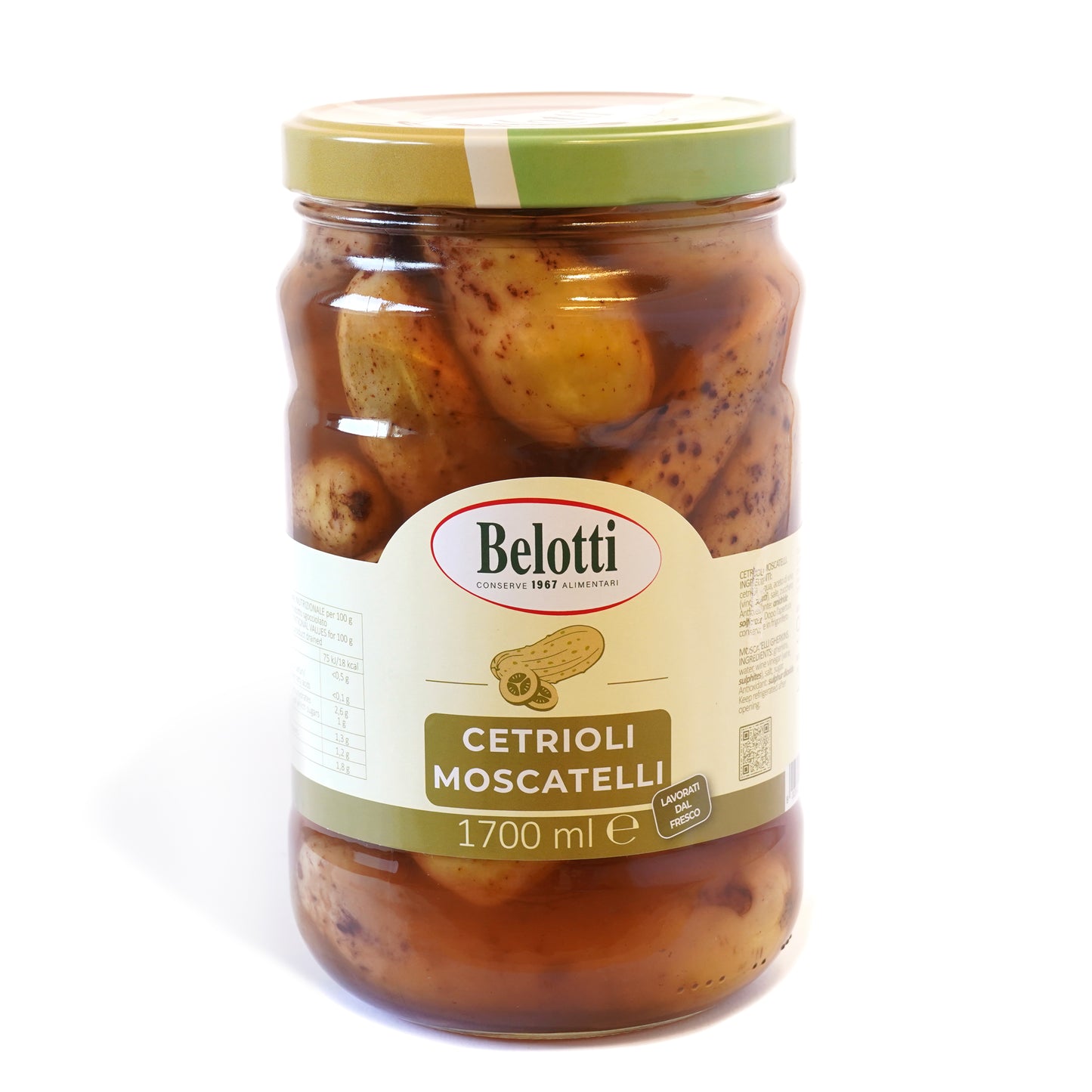 Cetrioli moscatelli, lavorati dal fresco. Cetrioli sottaceto. Conserve alimentari sott'olio e sottaceto.
