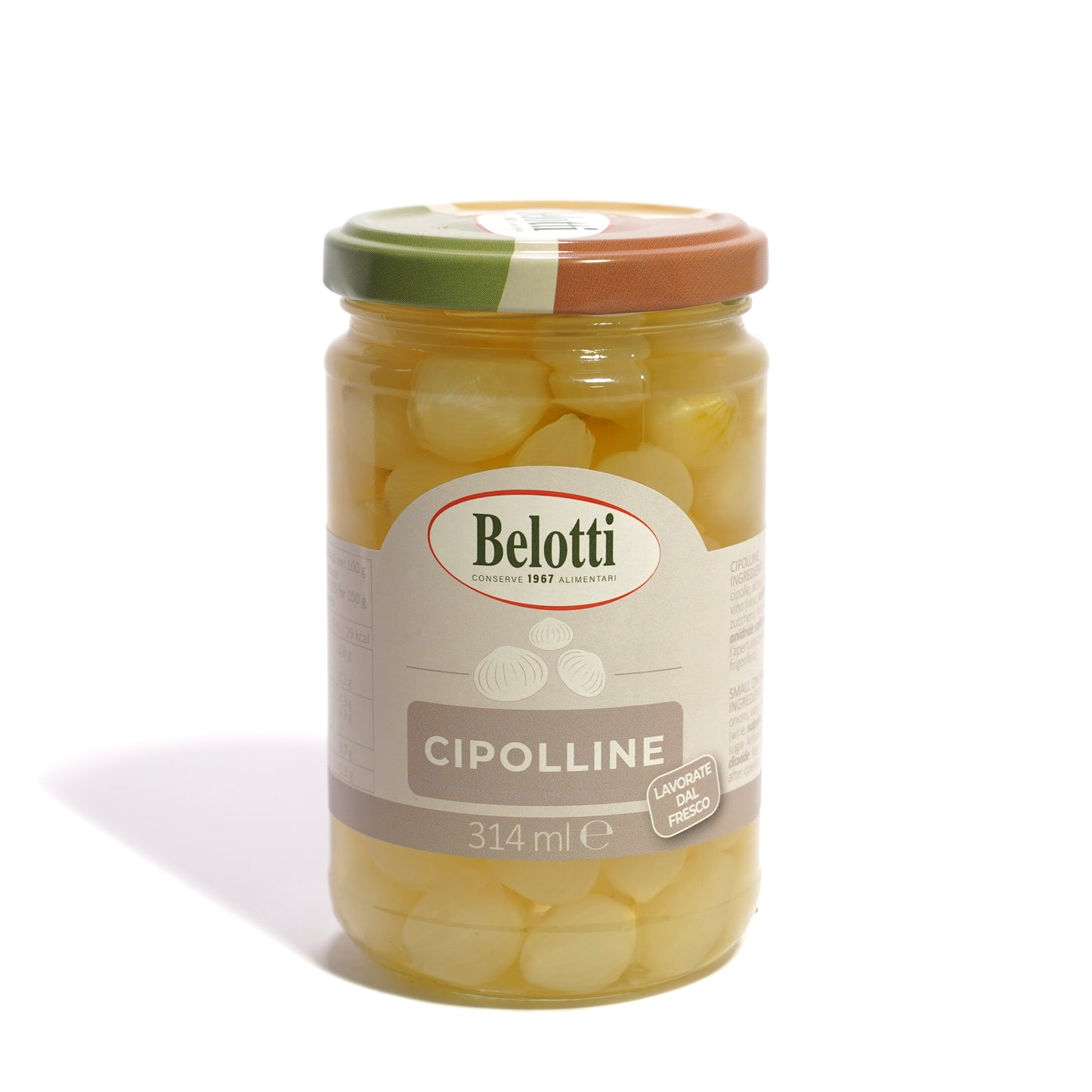 Cipolline lavorate dal fresco. Conserve alimentari sott'olio e sottaceto.