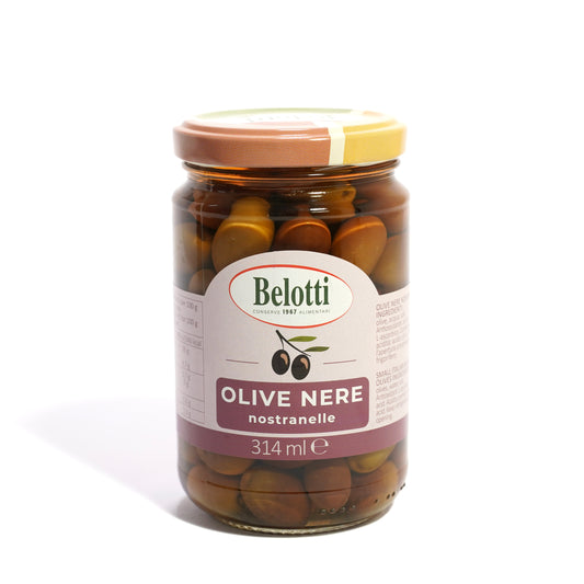 Olive Nere nostranelle. Conserve alimentari sott'olio e sottaceto.