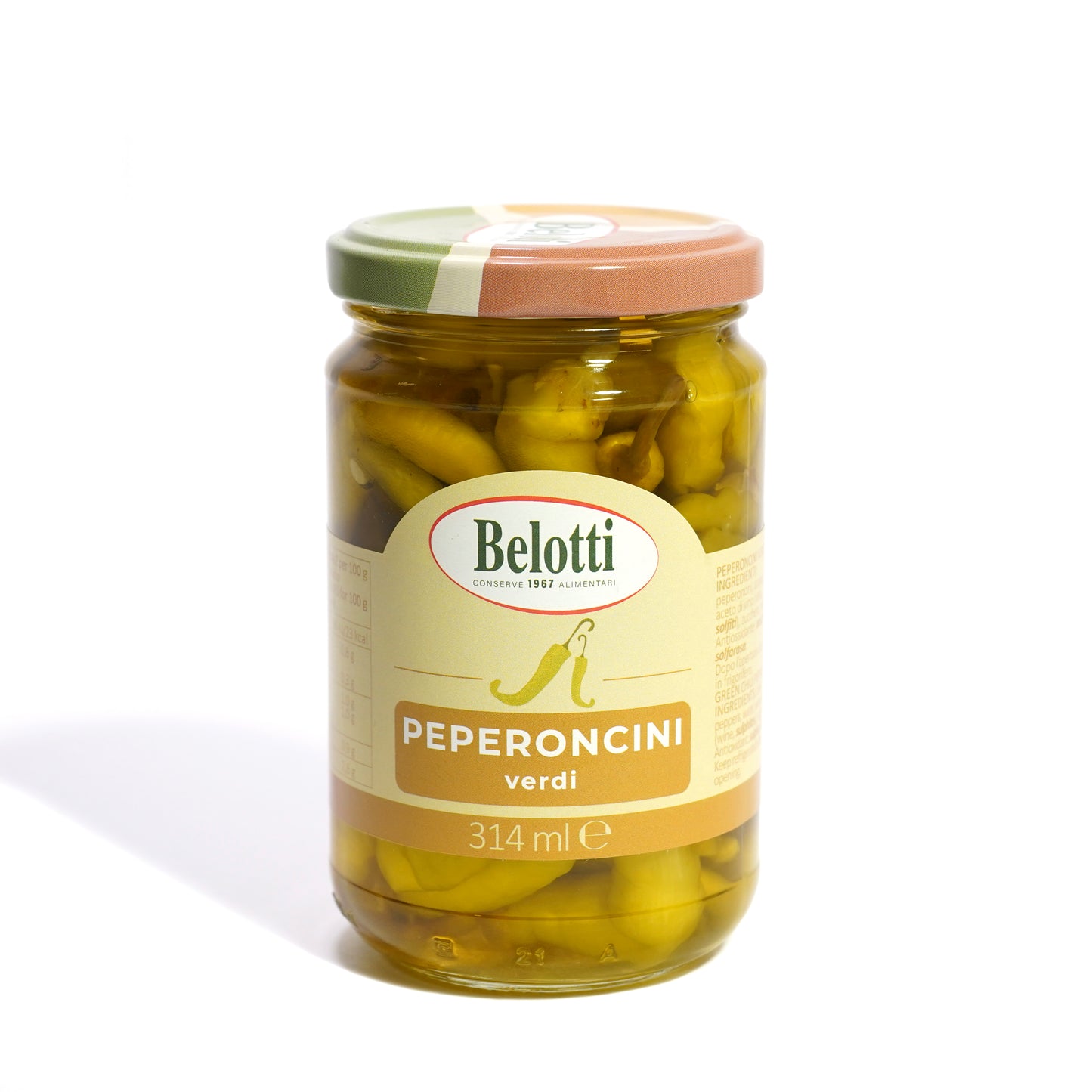 Peperoncini verdi. Conserve alimentari sott'olio e sottaceto.