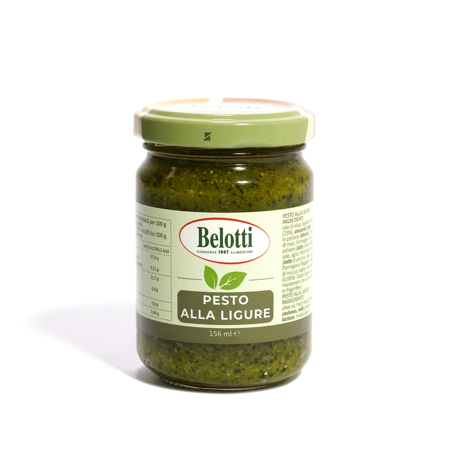 Pesto alla ligure. Conserve alimentari sott'olio e sottaceto.