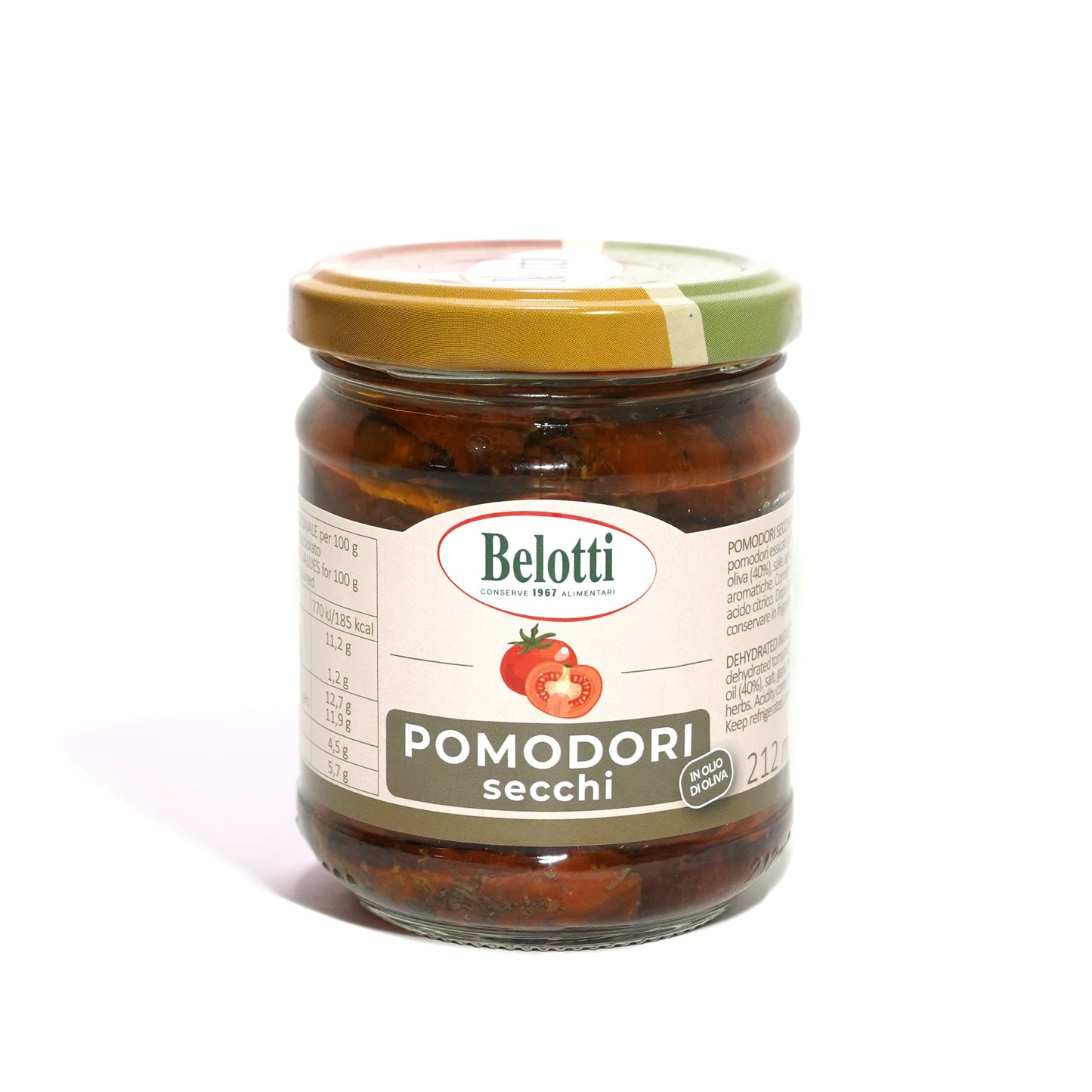 Pomodori secchi. Conserve alimentari sott'olio e sottaceto.