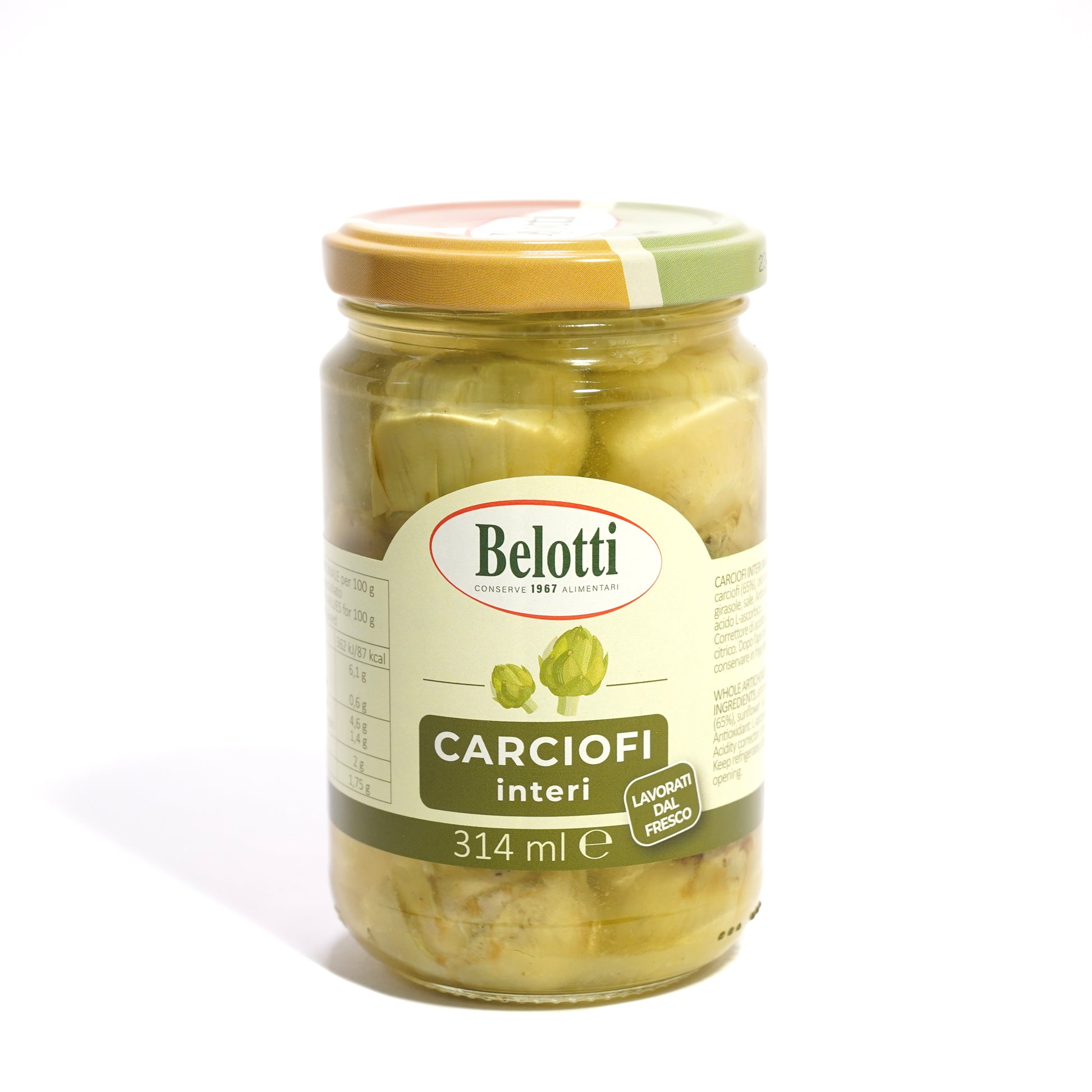 Carciofi interi, lavorati dal fresco. Carciofi sott'olio. Conserve alimentari sott'olio e sottaceto.