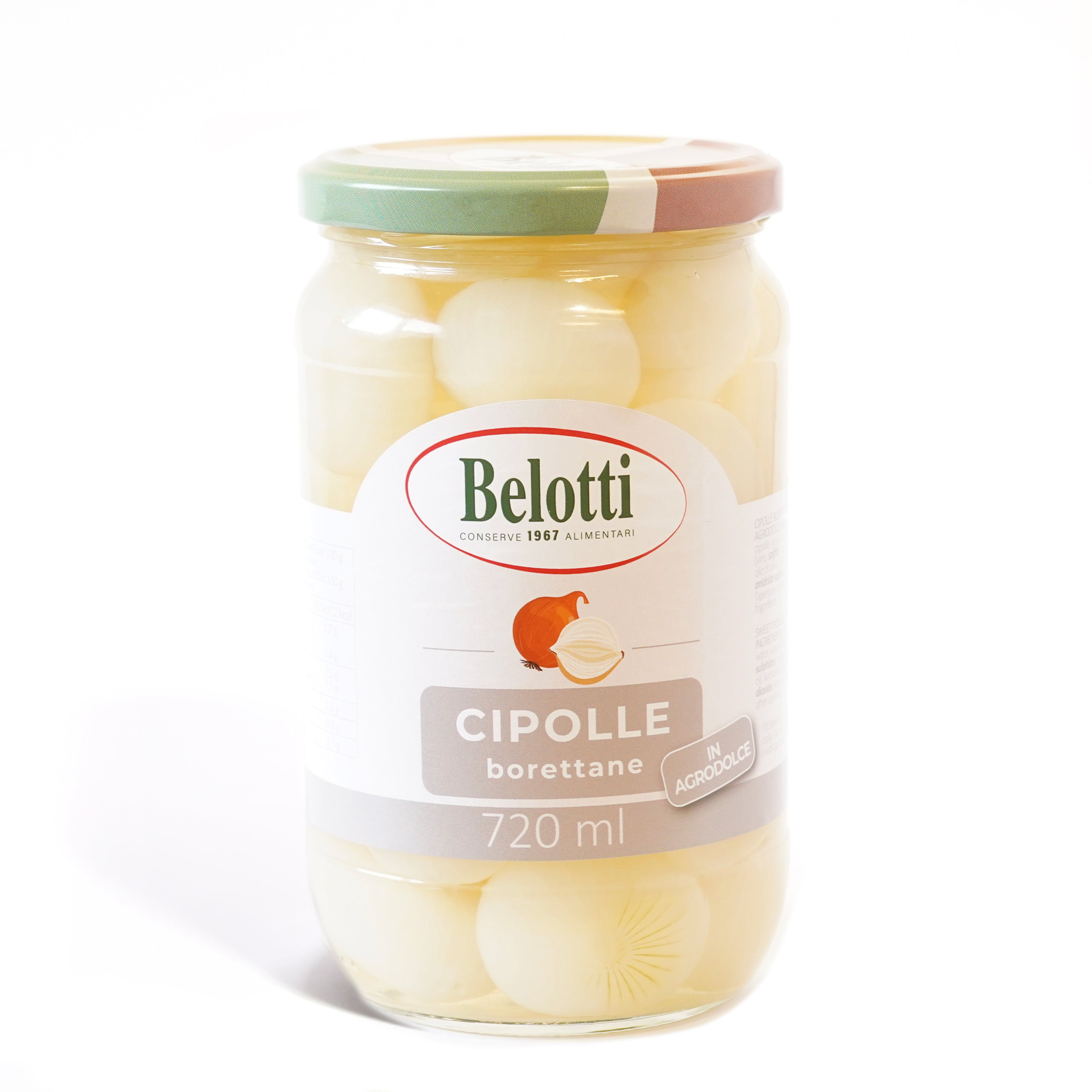 Cipolle borettane in agrodolce. Conserve alimentari sott'olio e sottaceto.