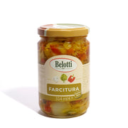 Farcitura ricca. Farcitura ideale per toast e condimenti. Conserve alimentari sott'olio e sottaceto.