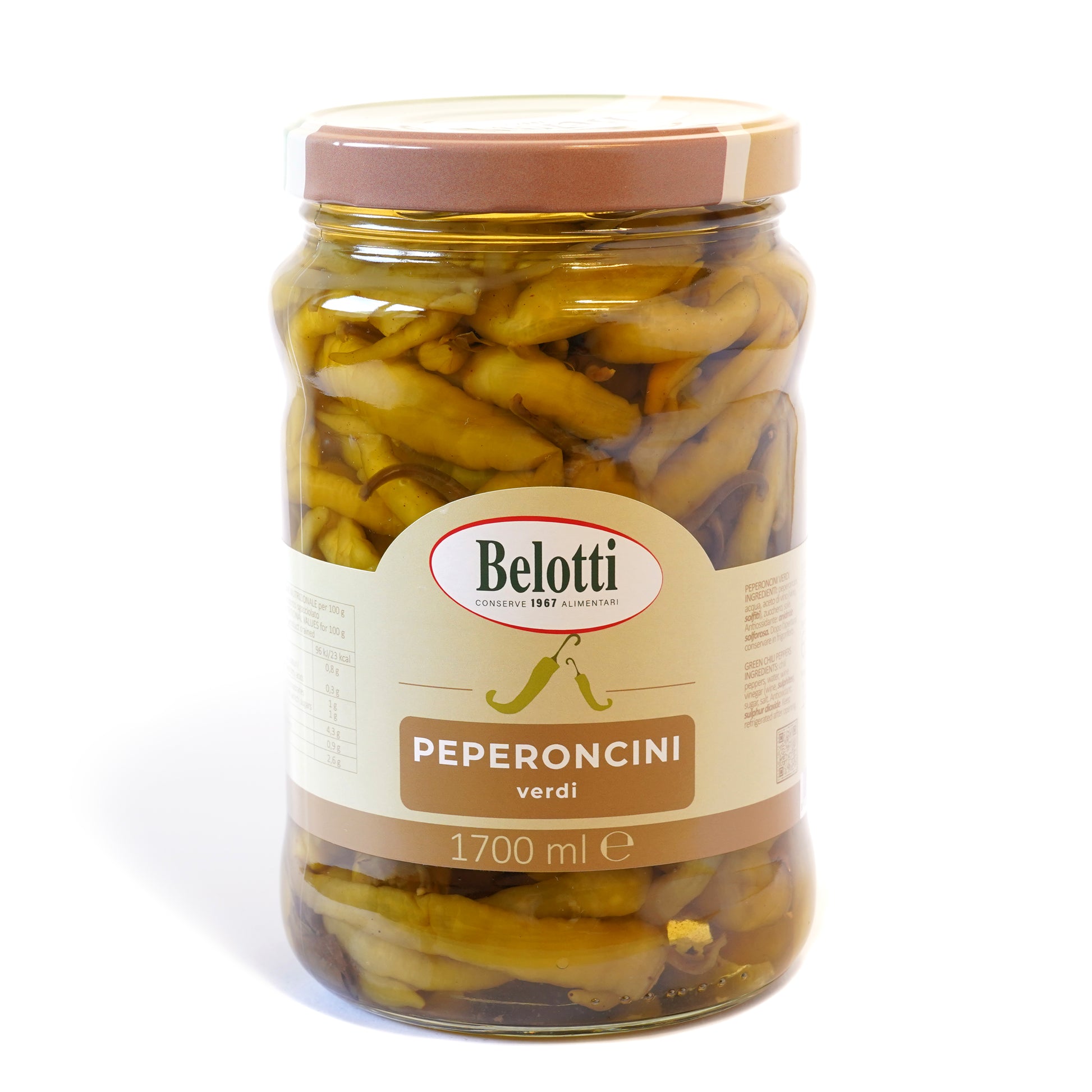 Peperoncini verdi. Conserve alimentari sott'olio e sottaceto.